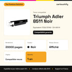 Triumph Adler 8511 Toner Noir compatible équivalent à 1T02L70TA0, CK-8511 K : caractéristiques