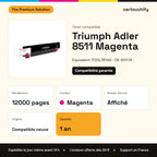 Triumph Adler 8511 Toner Magenta compatible équivalent à 1T02L7BTA0, CK-8511 M : caractéristiques