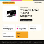 Triumph Adler T-5513 Toner Magenta compatible équivalent à 1T02VMBUT0 : caractéristiques