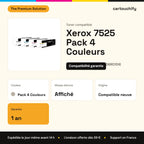 Xerox 7525 Toner Pack 4 Couleurs compatible équivalent à 006R01513, 006R01516, 006R01515 : caractéristiques