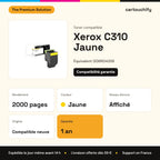 Xerox C310 Toner Jaune compatible équivalent à 006R04359 : caractéristiques