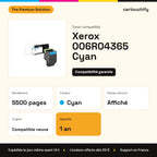 Xerox 006R04365 Toner Cyan compatible : caractéristiques