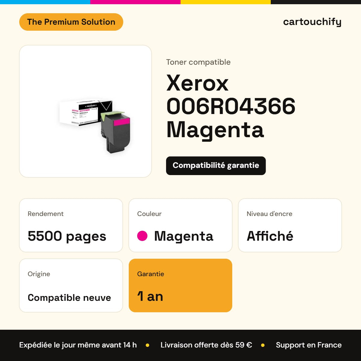 Xerox 006R04366 Toner Magenta compatible : caractéristiques