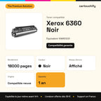 Xerox 6360 Toner Noir compatible équivalent à 106R01221 : caractéristiques