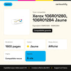 Xerox 106R01280, 106R01284 Toner Jaune compatible équivalent à 106R01280, 106R01284 · Switch : caractéristiques