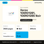 Xerox 106R01281, 106R01285 Toner Noir compatible équivalent à 106R01281, 106R01285 · Switch : caractéristiques