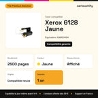 Xerox 6128 Toner Jaune compatible équivalent à 106R01454 : caractéristiques
