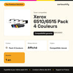 Xerox 6510/6515 Toner Pack 4 Couleurs compatible équivalent à 106R03480, 106R03690, 106R03691 : caractéristiques