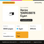 Xerox 106R03873 Toner Cyan compatible : caractéristiques