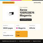 Xerox 106R03874 Toner Magenta compatible : caractéristiques