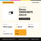 Xerox 106R03875 Toner Jaune compatible : caractéristiques