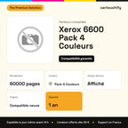 Xerox 6600 Tambour Pack 4 Couleurs compatible équivalent à 108R01121 : caractéristiques